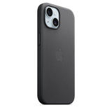 Оригинален Тъкан Калъф за iPhone 15, FineWoven Magsafe Case MT393ZM/A, Черен (6)