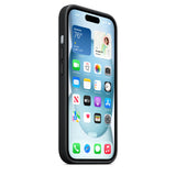 Оригинален Тъкан Калъф за iPhone 15, FineWoven Magsafe Case MT393ZM/A, Черен (7)