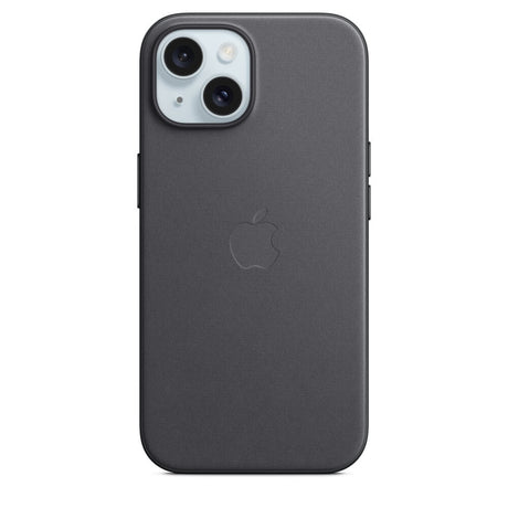 Оригинален Тъкан Калъф за iPhone 15, FineWoven Magsafe Case MT393ZM/A, Черен (2)