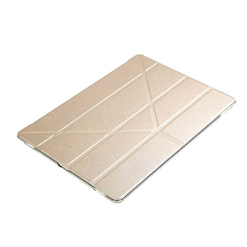 Калъф за iPad Pro 12.9" 2017-2015, Tri-Fold Leather Case, Златист (7)