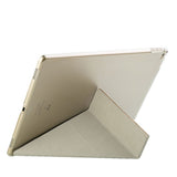 Калъф за iPad Pro 12.9" 2017-2015, Tri-Fold Leather Case, Златист (3)