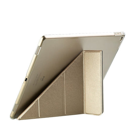 Калъф за iPad Pro 12.9" 2017-2015, Tri-Fold Leather Case, Златист (4)