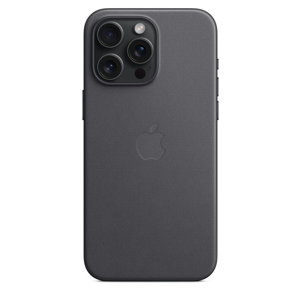 Оригинален Тъкан Калъф за iPhone 15 Pro Max, FineWoven Magsafe Case MT4V3ZM/A, Черен