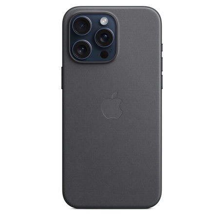 Оригинален Тъкан Калъф за iPhone 15 Pro Max, FineWoven Magsafe Case MT4V3ZM/A, Черен (3)