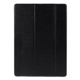 Калъф за iPad Pro 12.9" 2017-2015, Tri-Fold Leather Case, Черен