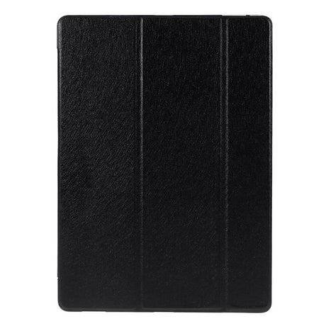 Калъф за iPad Pro 12.9" 2017-2015, Tri-Fold Leather Case, Черен