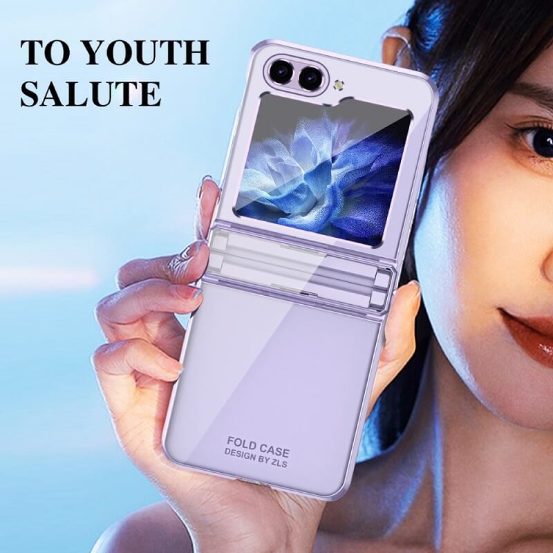 Калъф с Предпазител за Samsung Galaxy Z Flip 5, GKK Frame Hinge Case, Лилав (6)