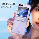 Калъф с Предпазител за Samsung Galaxy Z Flip 5, GKK Frame Hinge Case, Лилав (6)