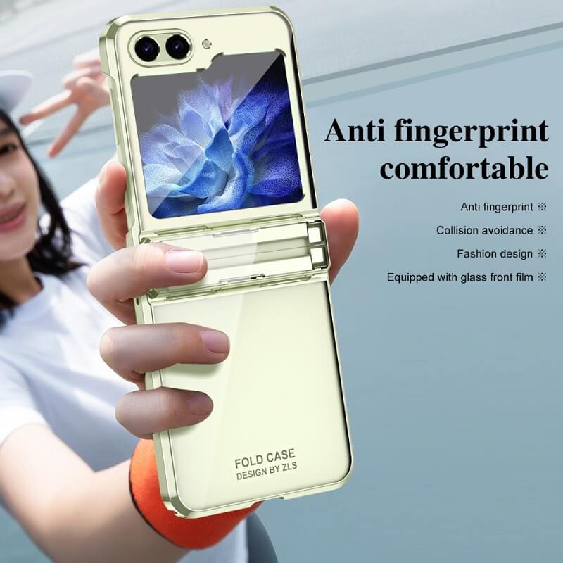 Калъф с Предпазител за Samsung Galaxy Z Flip 5, GKK Frame Hinge Case, Зелен (3)