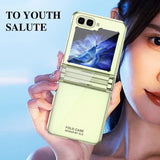 Калъф с Предпазител за Samsung Galaxy Z Flip 5, GKK Frame Hinge Case, Зелен (2)