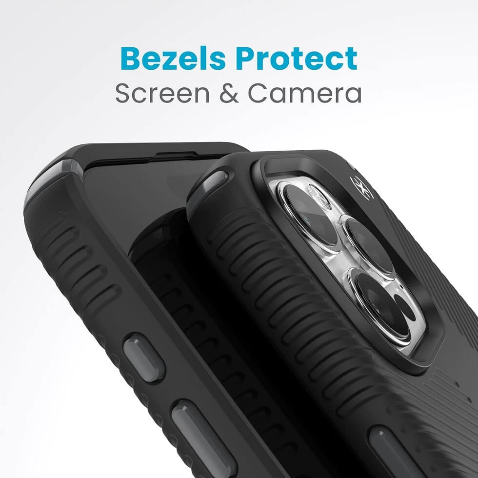 Екстремен Калъф за iPhone 15 Pro, Speck Presidio 2 Grip Case, Черен (3)