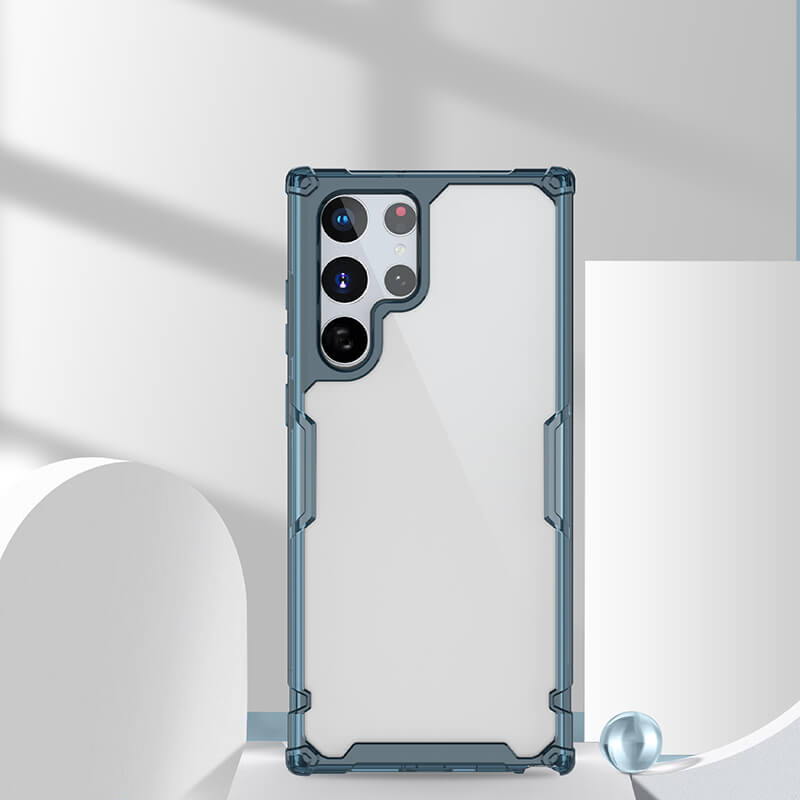 Противоударен Калъф за Samsung S22 Ultra, Nillkin TPU Pro Case, Син (7)