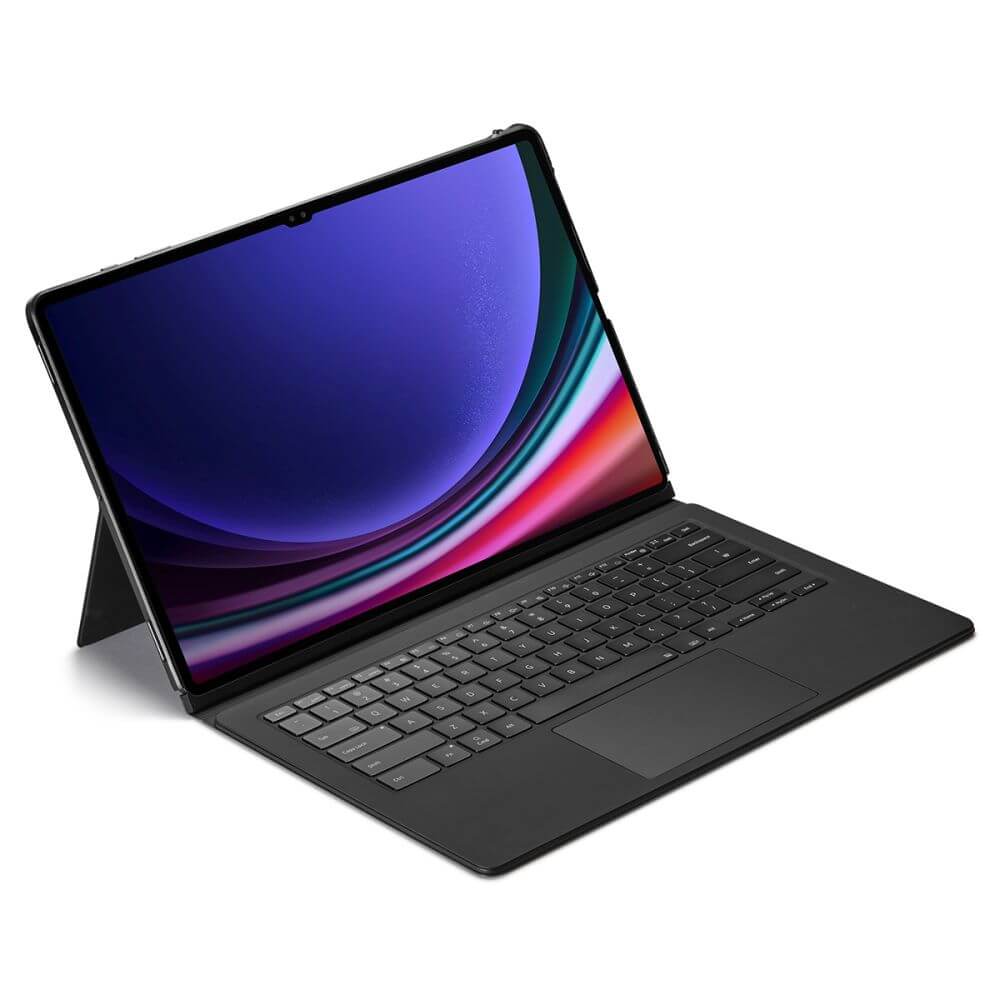 Луксозен Калъф за Samsung Tab S10/S9 Ultra 14.6", Spigen Thin Fit Pro Case, Черен (4)
