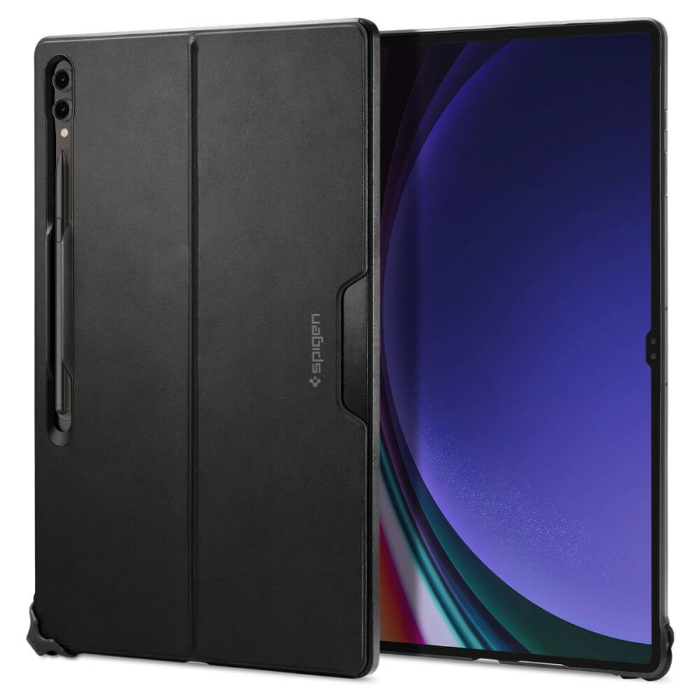 Луксозен Калъф за Samsung Tab S10/S9 Ultra 14.6", Spigen Thin Fit Pro Case, Черен (2)