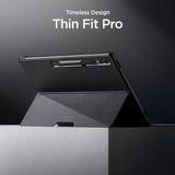 Луксозен Калъф за Samsung Tab S10/S9 Ultra 14.6", Spigen Thin Fit Pro Case, Черен (5)