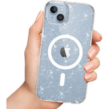 Magsafe Калъф за iPhone 15 Plus, Tech-Protect Hybrid FlexAir Glitter Clear Case, Прозрачен (2)