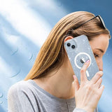 Magsafe Калъф за iPhone 15, Tech-Protect Hybrid FlexAir Glitter Clear Case, Прозрачен (5)