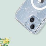 Magsafe Калъф за iPhone 15 Pro, Tech-Protect Hybrid FlexAir Glitter Clear Case, Прозрачен (3)