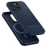 Magsafe Калъф за iPhone 15 Pro Max, Spigen Caseology Parallax, Син (6)