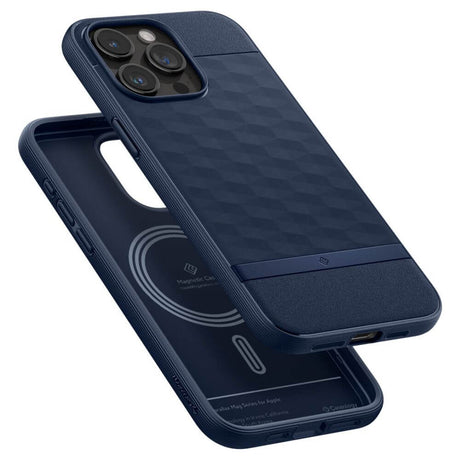 Magsafe Калъф за iPhone 15 Pro Max, Spigen Caseology Parallax, Син (6)