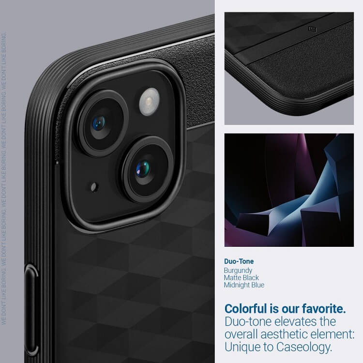 Magsafe Калъф за iPhone 15, Spigen Caseology Parallax, Черен (7)