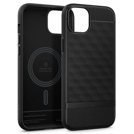Magsafe Калъф за iPhone 15, Spigen Caseology Parallax, Черен (2)