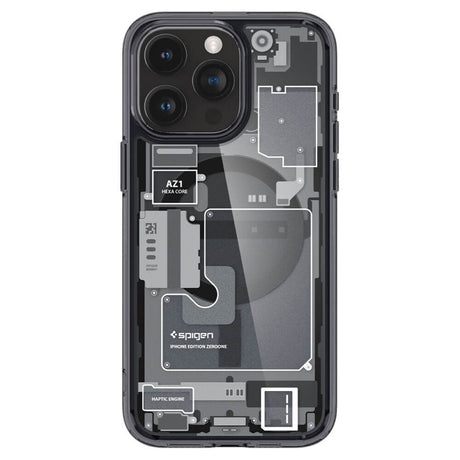 Magsafe Калъф за iPhone 15 Pro, Spigen Zero One Ultra Hybrid Case, Черен