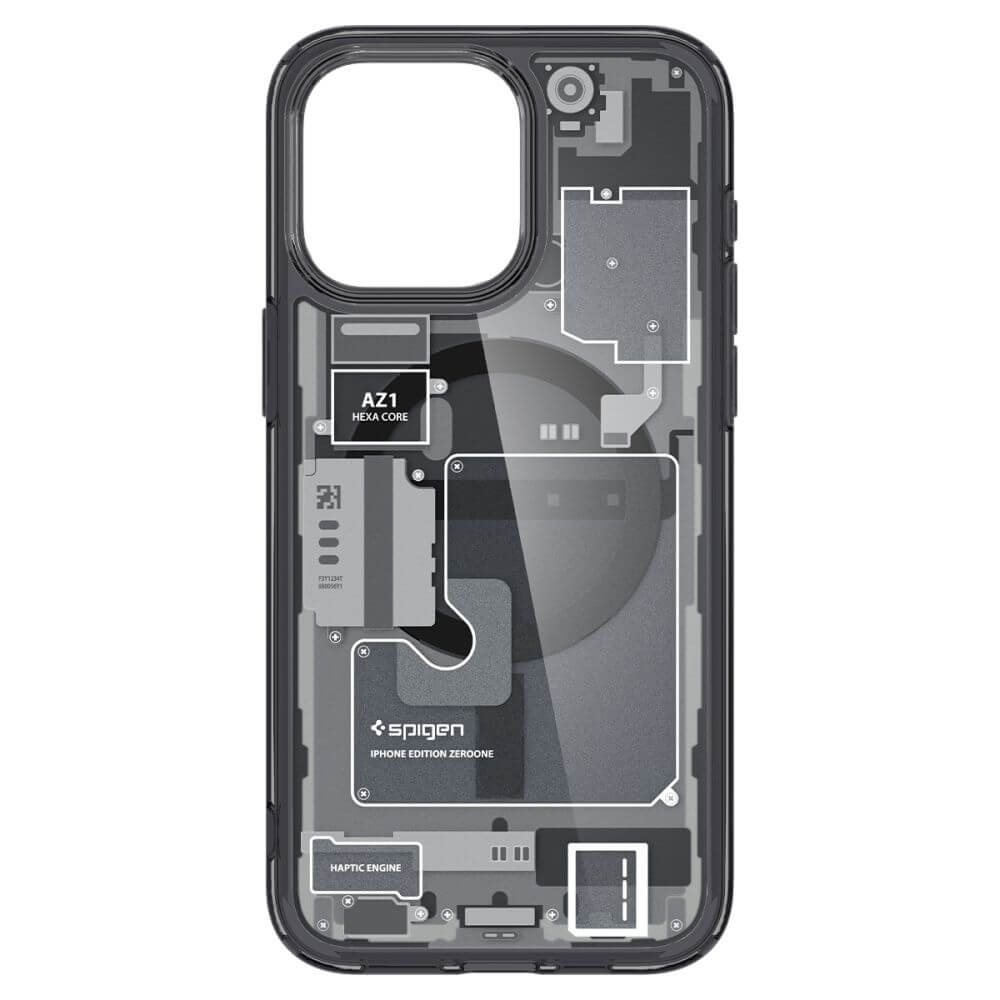 Magsafe Калъф за iPhone 15 Pro, Spigen Zero One Ultra Hybrid Case, Черен (3)