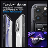 Magsafe Калъф за iPhone 15 Pro Max, Spigen Zero One Ultra Hybrid Case, Черен (8)