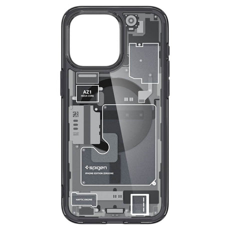 Magsafe Калъф за iPhone 15 Pro Max, Spigen Zero One Ultra Hybrid Case, Черен (3)