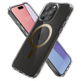 Magsafe Противоударен Калъф за iPhone 15 Pro Max, Spigen Ultra Hybrid Case, Златист (6)