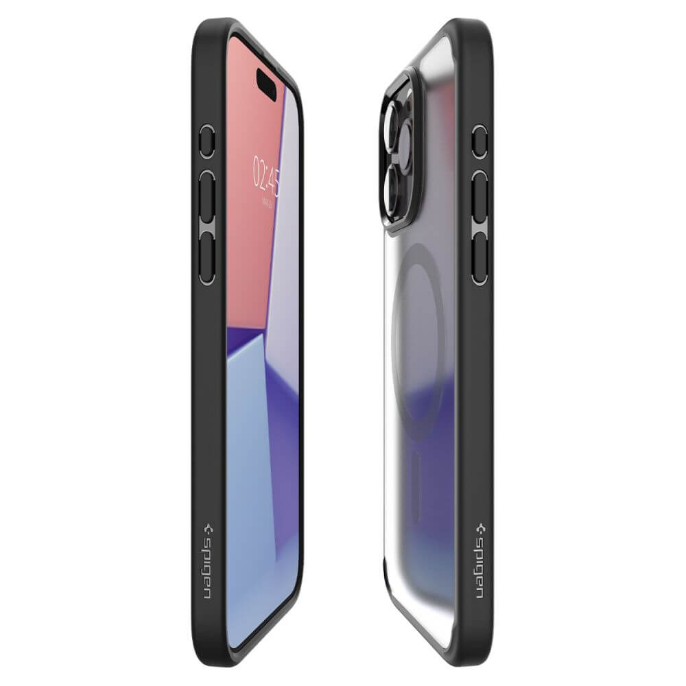 Magsafe Противоударен Калъф за iPhone 15 Pro Max, Spigen Ultra Hybrid Case, Черен (4)