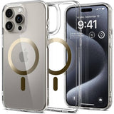 Magsafe Противоударен Калъф за iPhone 15 Pro Max, Spigen Ultra Hybrid Case, Златист