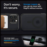 Magsafe Противоударен Калъф за iPhone 15 Pro Max, Spigen Ultra Hybrid Case, Черен (6)