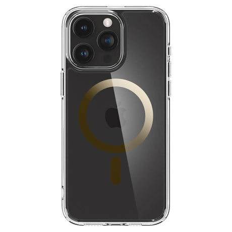Magsafe Противоударен Калъф за iPhone 15 Pro, Spigen Ultra Hybrid Case, Златист (2)