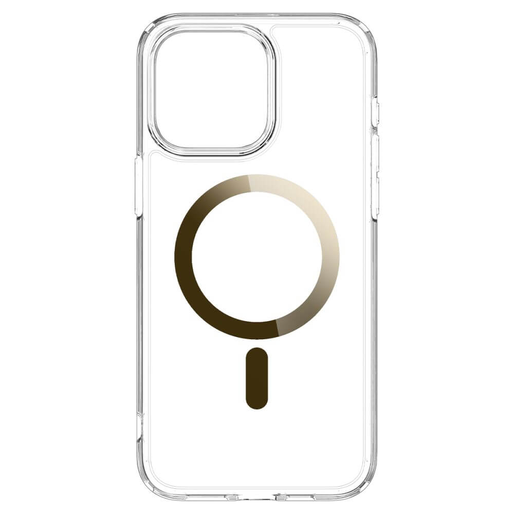 Magsafe Противоударен Калъф за iPhone 15 Pro, Spigen Ultra Hybrid Case, Златист (3)