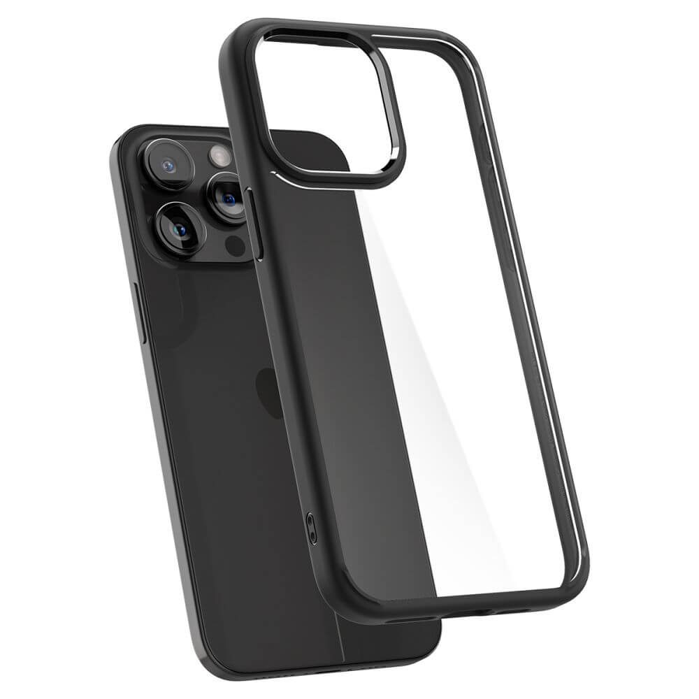 Противоударен Калъф за iPhone 15 Pro Max, Spigen Ultra Hybrid Case, Черен (4)