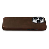 Magsafe Калъф от Естествена Кожа за iPhone 15 Pro Max, iCarer Oil Wax Leather Case, Кафяв (4)