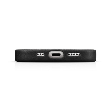 Magsafe Калъф от Естествена Кожа за iPhone 15 Pro Max, iCarer Oil Wax Leather Case, Черен (6)