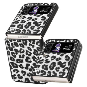 Луксозен Калъф за Samsung Galaxy Z Flip 4, GKK Tempered Leopard Case, Цветен