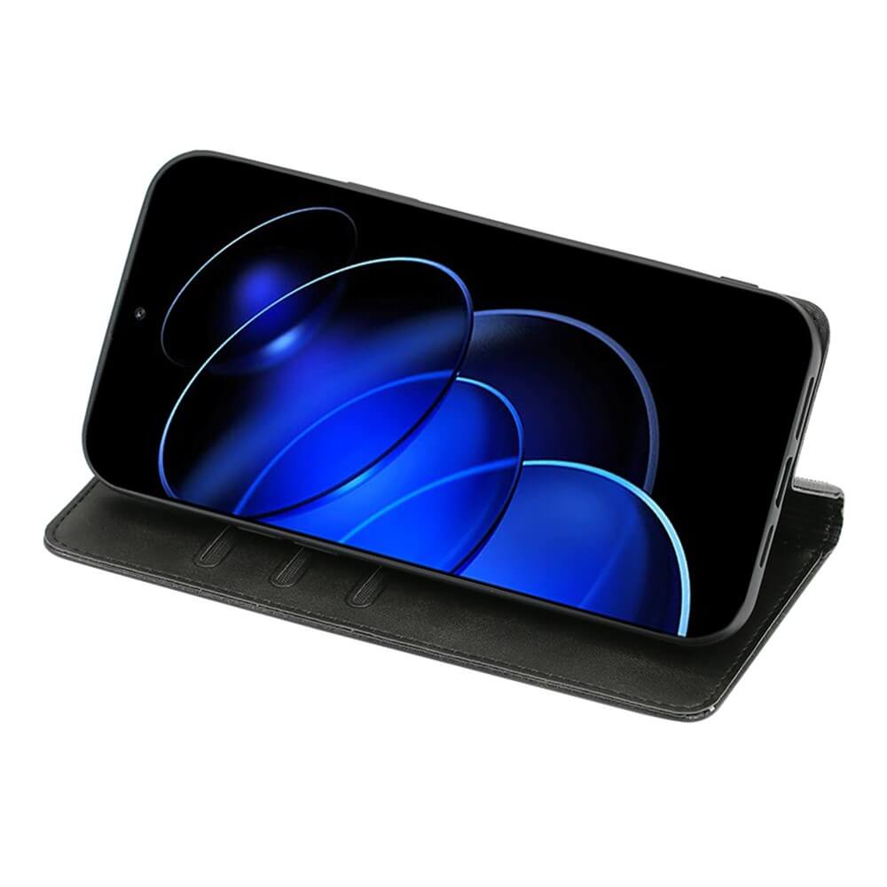 Кожен Калъф с Джобове за Honor Magic 5 Pro, Wallet Book Case, Черен (4)