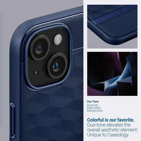 Magsafe Калъф за iPhone 15, Spigen Caseology Parallax, Син (7)