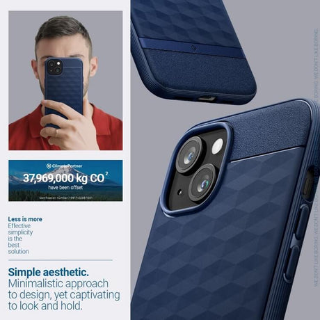 Magsafe Калъф за iPhone 15, Spigen Caseology Parallax, Син (9)