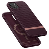 Magsafe Калъф за iPhone 15, Spigen Caseology Parallax, Бордо (6)