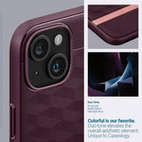 Magsafe Калъф за iPhone 15, Spigen Caseology Parallax, Бордо (7)