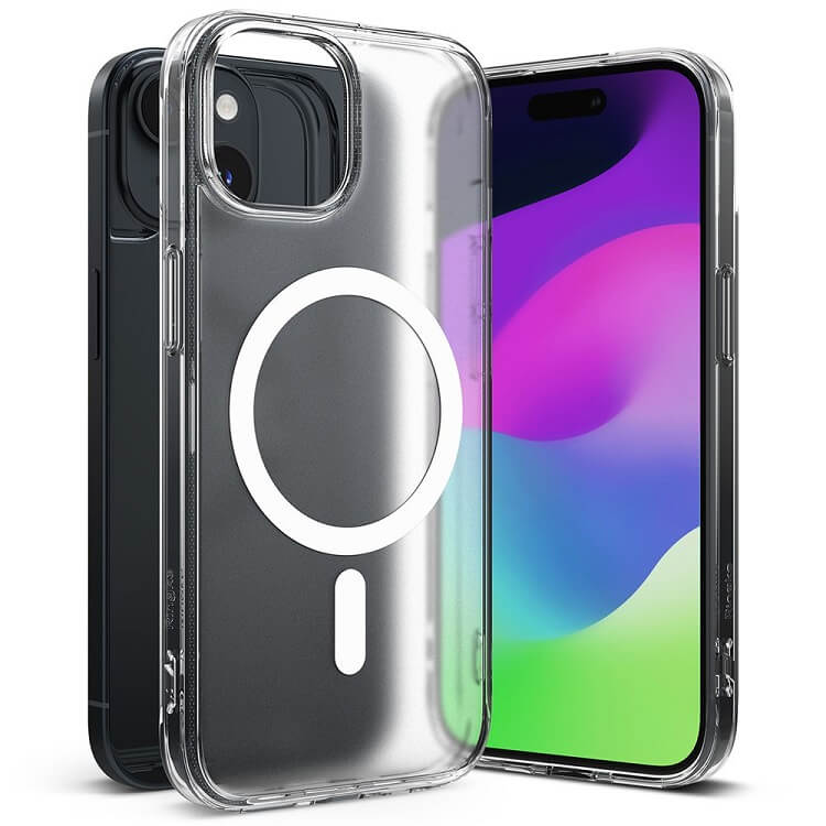 Magsafe Калъф за iPhone 15, Ringke Fusion Matte Case, Прозрачен (4)