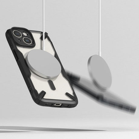 Magsafe Калъф за iPhone 15, Ringke Fusion X Magnetic, Черен (6)