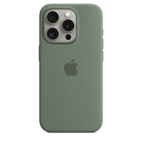 Оригинален Силиконов Калъф за iPhone 15 Pro, Silicone Magsafe Case MT1J3ZM/A, Зелен