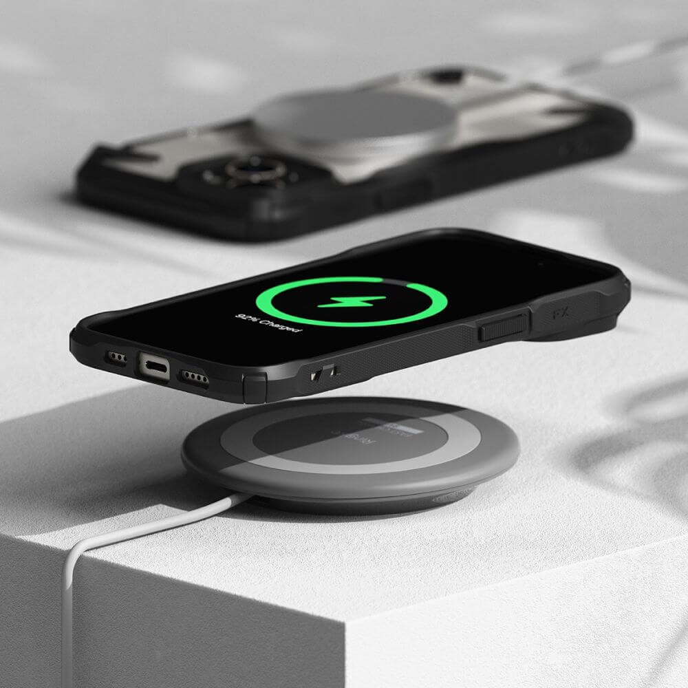 Magsafe Калъф за iPhone 15 Plus, Ringke Fusion X Magnetic, Черен (8)