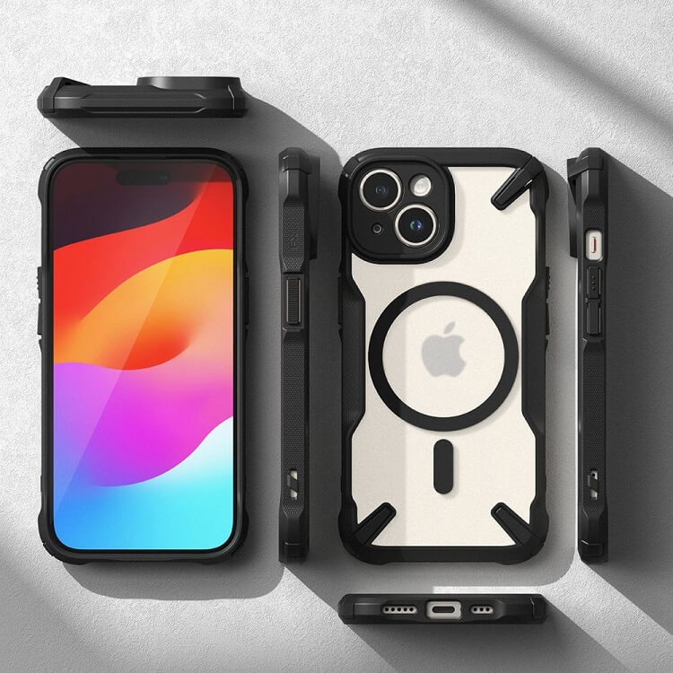 Magsafe Калъф за iPhone 15 Plus, Ringke Fusion X Magnetic, Черен (9)